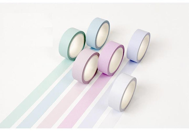 6pc Soft Colorful Washi Set - Dr. Rozl Supply