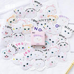 Kawaii WHY Kitty Penguin Stickers