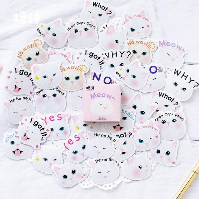 Kawaii WHY Kitty Penguin Stickers - Dr. Rozl Supply